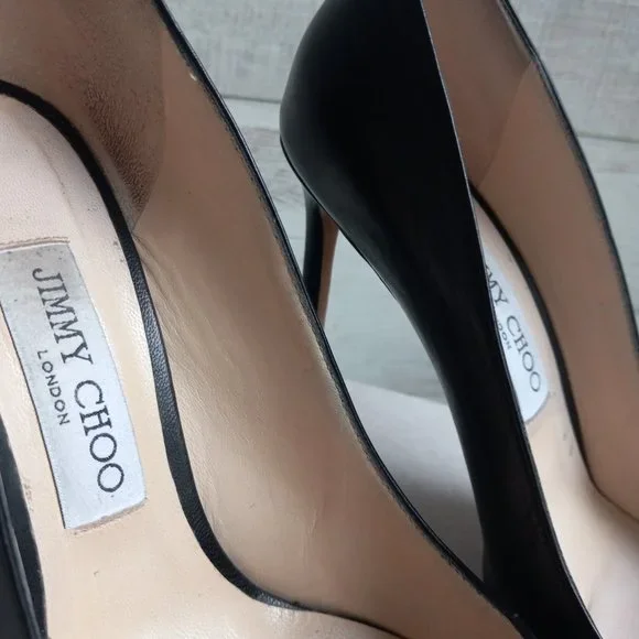 Jimmy Choo Romy Black Kid Leather 100m - Picture 9 of 16